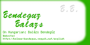 bendeguz balazs business card