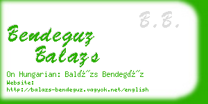 bendeguz balazs business card